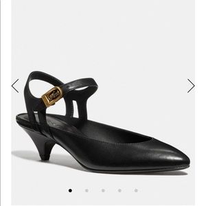 COACH Ankle Strap Heel, Black, Size 6, NEW!